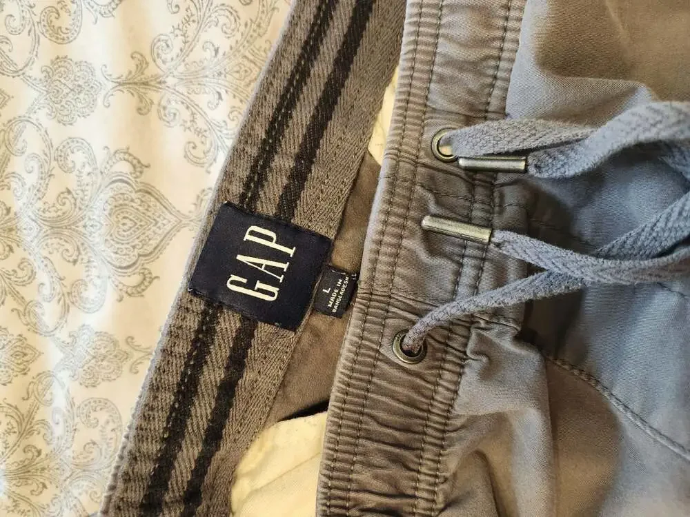Gap Men's Gray Drawstring Elastic Waist Jogger Pants